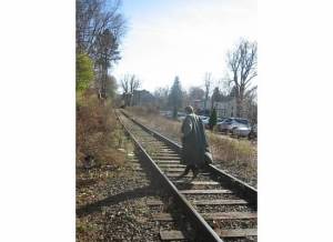 ever the risk taker.  we took a trip to Connecticut and hopped train tracks circa 2008